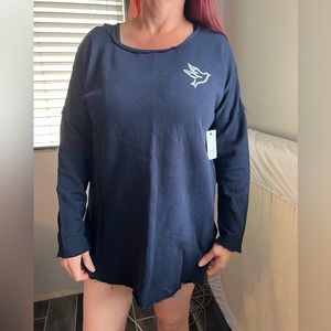 NWT Crown & Ivy Dove Blue Long Sleeve Top